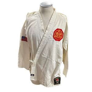 Century Martial Arts White Taekwondo Uniform Top Tie Waist Mens Renshinkan Patch